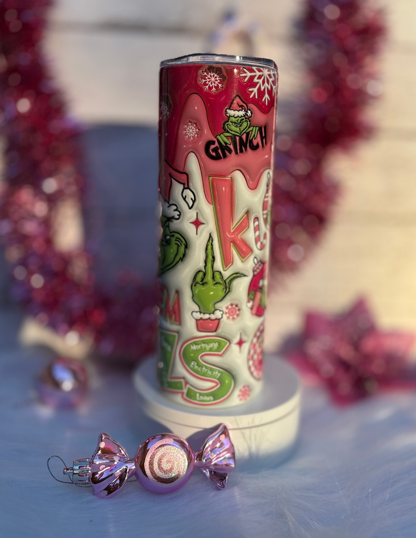 Broke but Festive - 20oz Holiday Tumbler