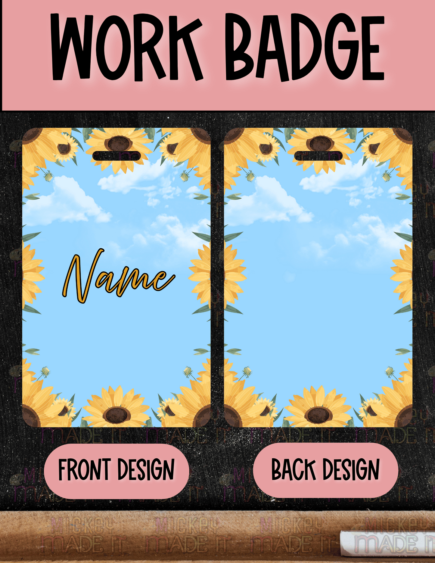 Sunflower - Personalized Work Badge
