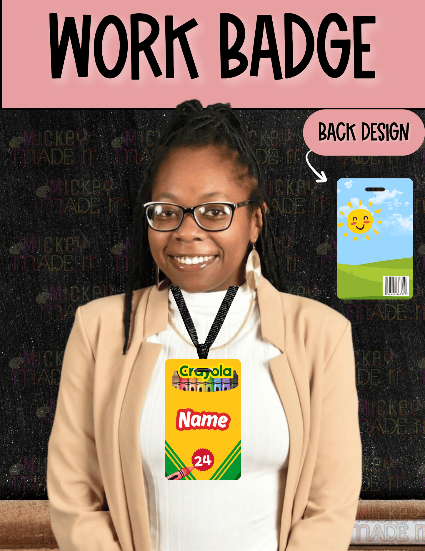 Crayon Box Inspired - Personalized Work Badge