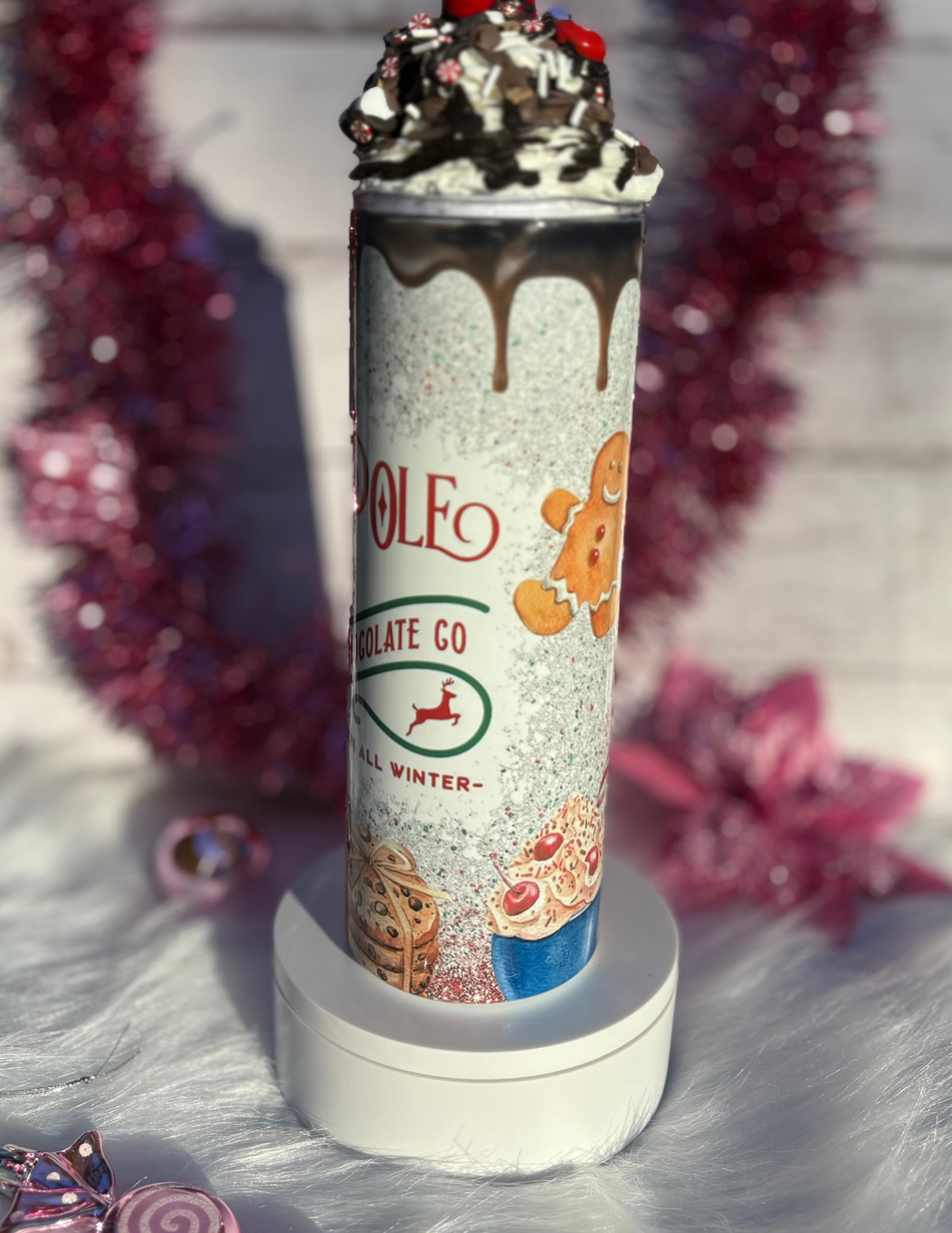 Hot Cocoa at the North Pole | Whipped Topper - 20oz Holiday Tumbler