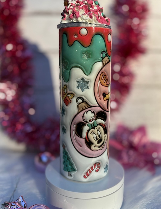 Festive Cartoon Friends | Whipped Topper - 20oz Holiday Tumbler