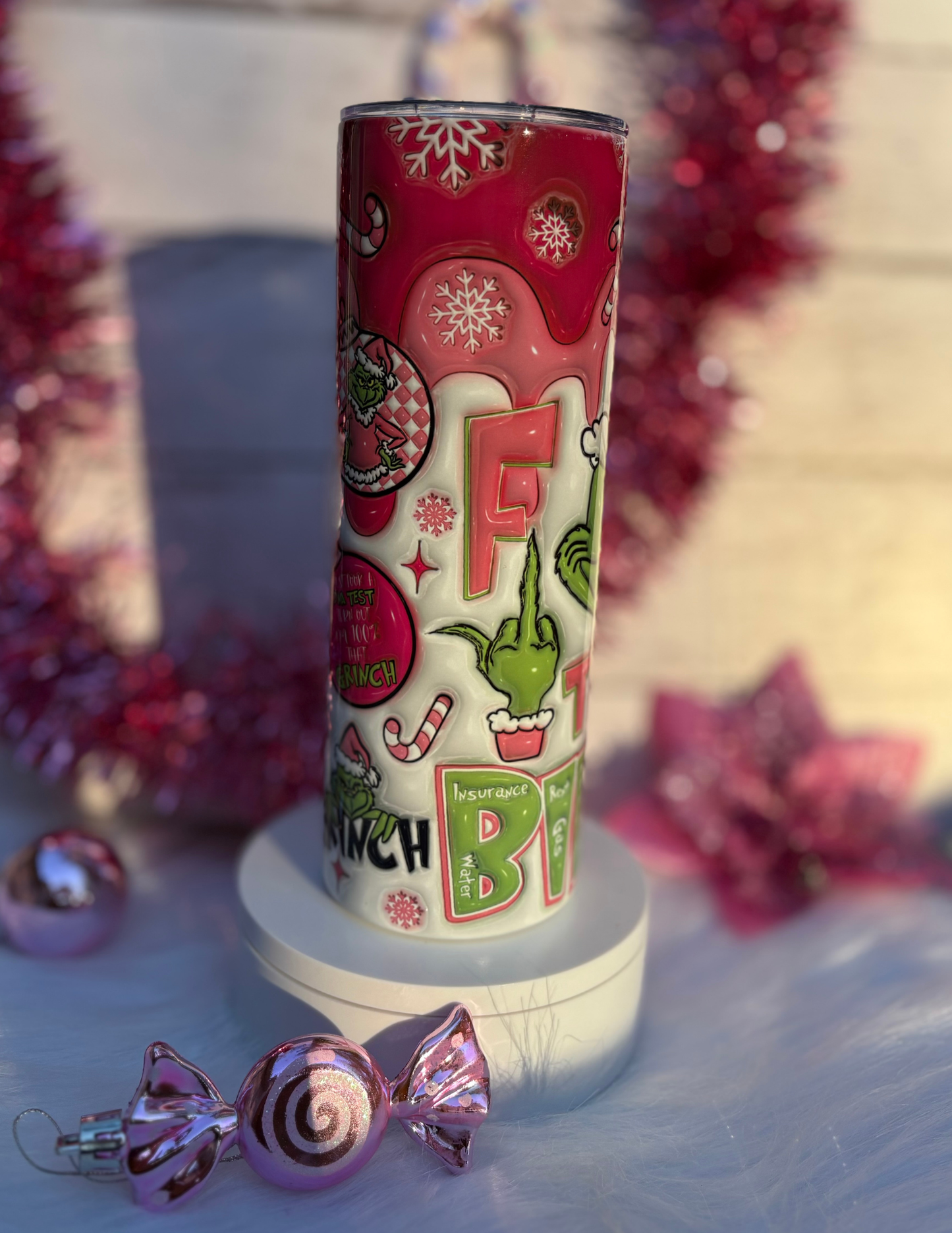 Broke but Festive - 20oz Holiday Tumbler