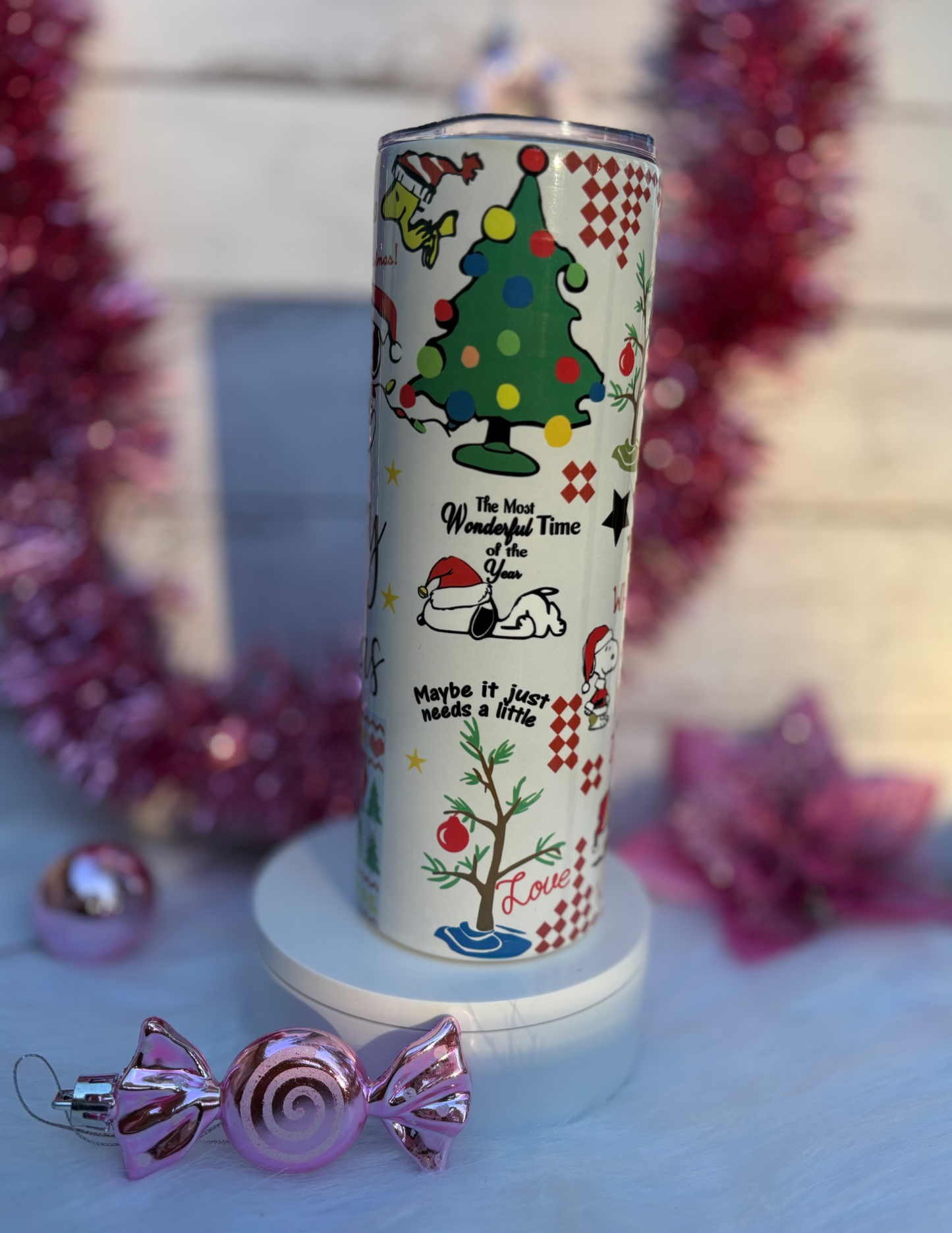 Christmas with Snoopy - 20oz Holiday Tumbler