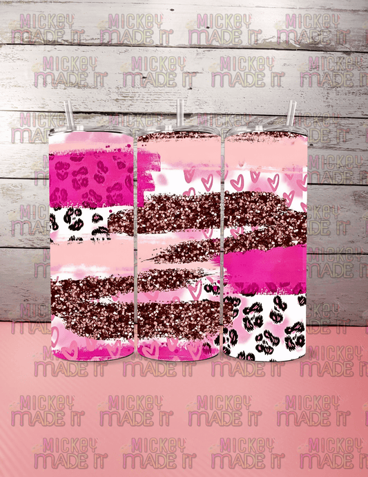 Pink Leopard Love - 20oz Tumbler