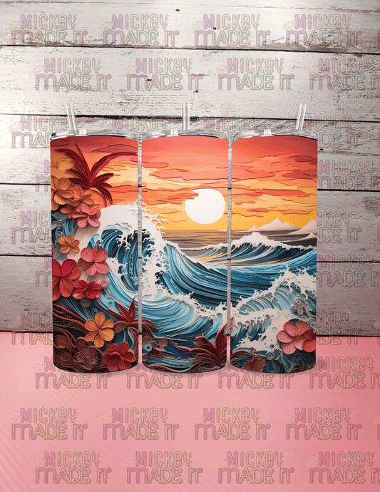 Ocean Sunset Vibes - 20oz Tumbler