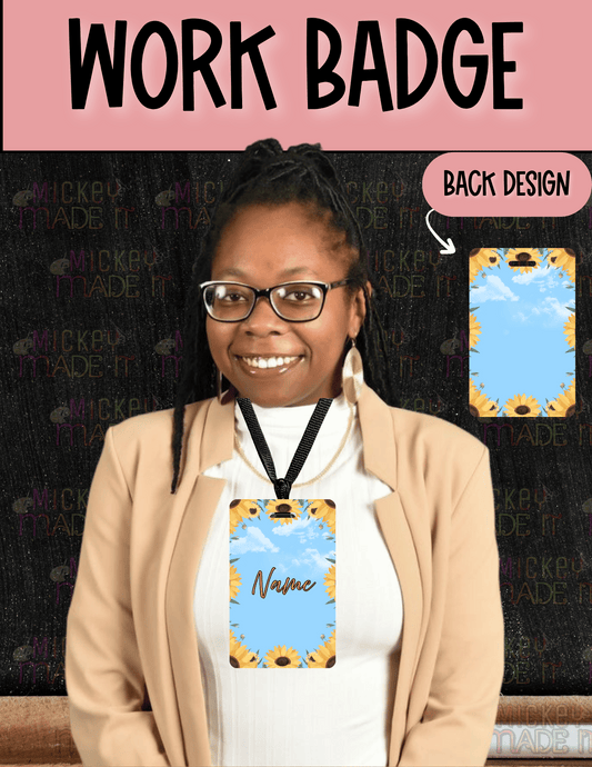 Sunflower - Personalized Work Badge