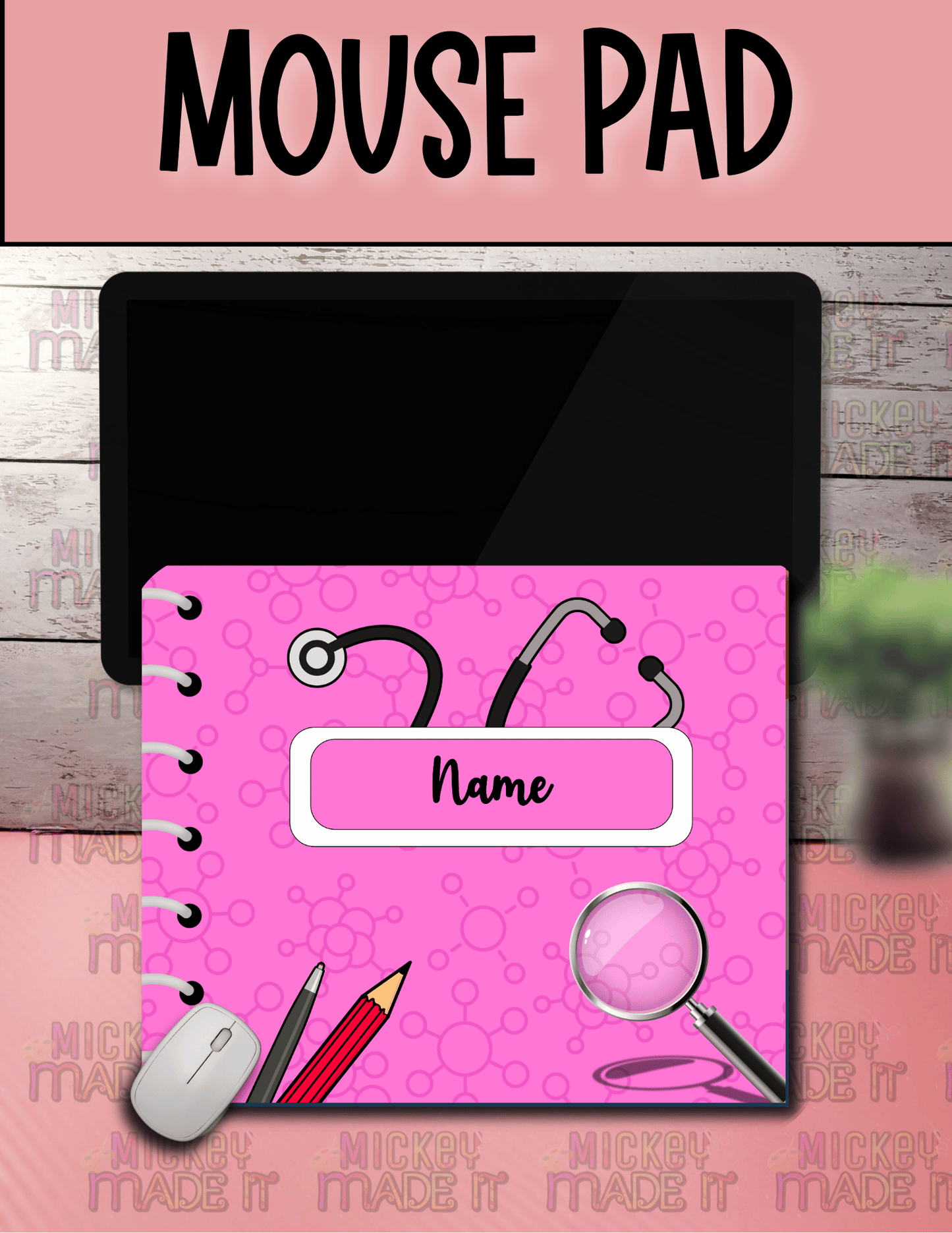 Science Notebook Inspired - Personalized Mouse Pad