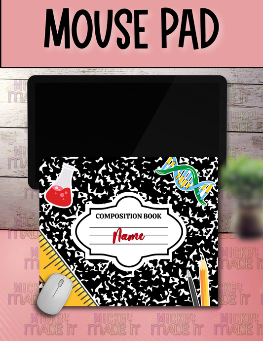 Composition Notebook Inspired - Personalized Mouse Pad