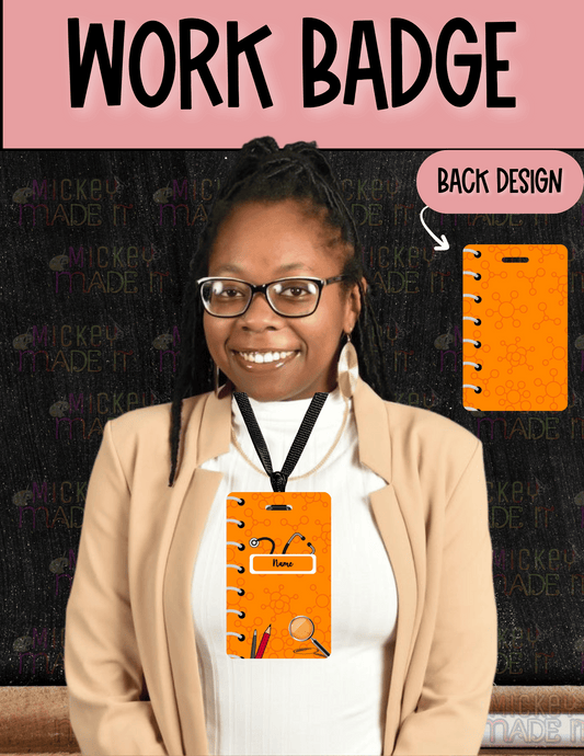 Science Notebook Inspired - Personalized Work Badge