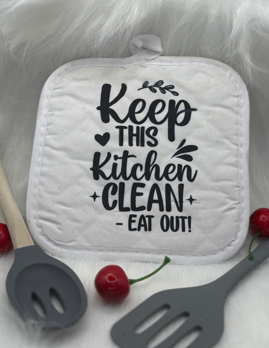 Keep This Kitchen Clean – Funny Kitchen Pot Holder